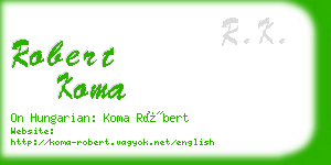 robert koma business card